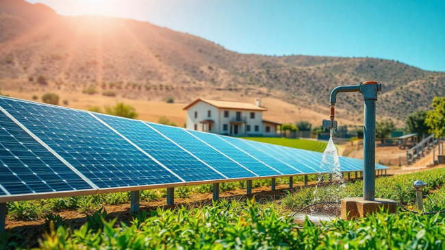 Solar Panel and Water Pump